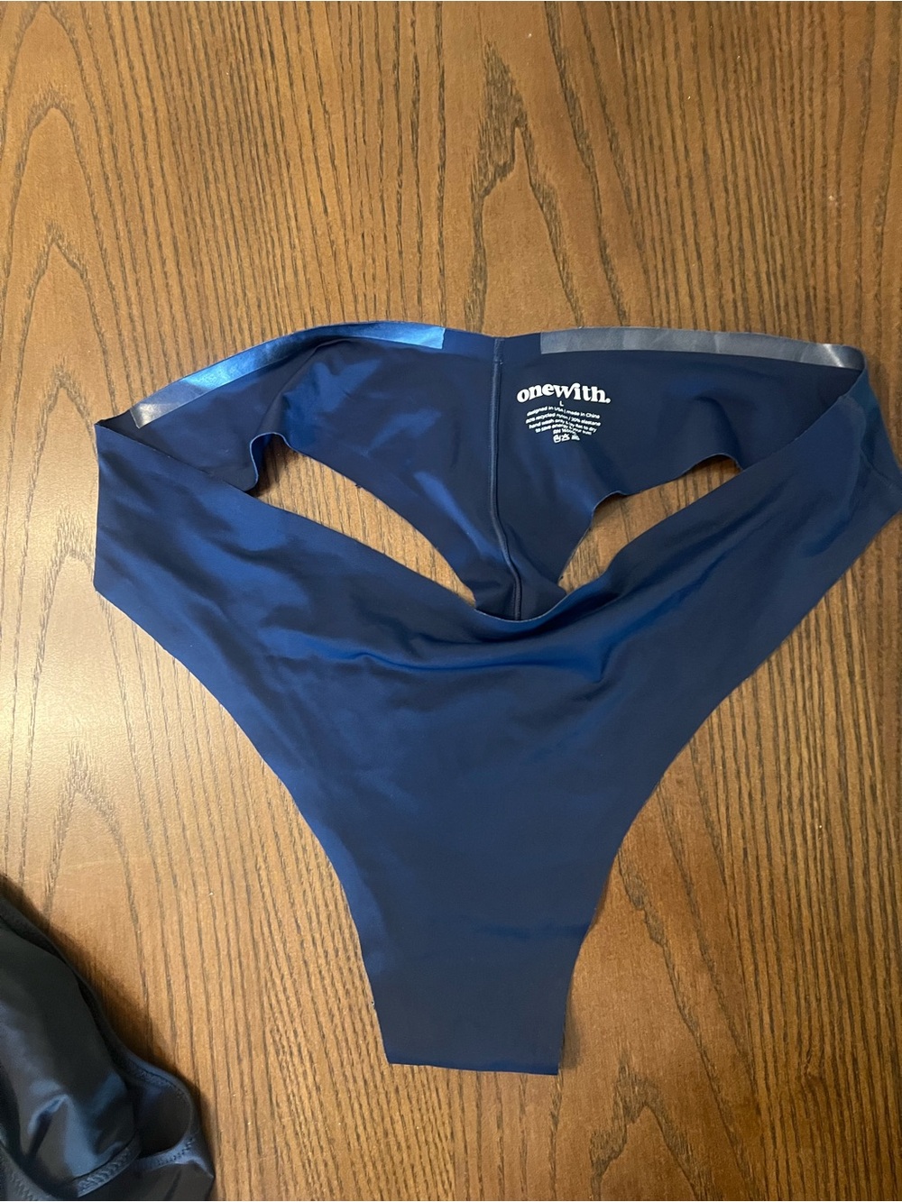 Onewith penfield high waist thong bikini bottom navy L